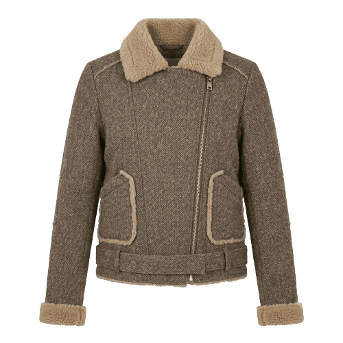Shearling Tweed Jacket